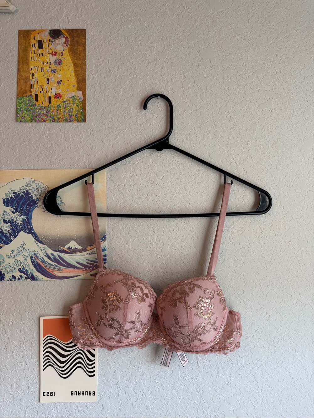 Victoria Secret Blush Pink Lace Floral Bra